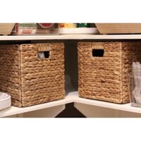Giỏ vuông đựng đồ đa năng, cách điệu tay cầm, hộp đựng quần áo,hộp kệ tổ ong,khay đựng tài liệu giỏ cói đa năng, mây tre