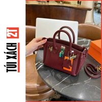 Giỏ xách da gạo size 20 đựng nhiều đồ dành cho nữ , có dây đeo chéo , ổ khoá
