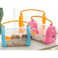 Giỏ xách, lồng kèm bình, chén ăn và dây đeo Hamster, Nhím, Sóc, Chinchila