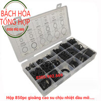 Gioăng cao su chịu nhiệt. Hộp 850pc gioăng cao su nhiều kích thước gioăng sim cao su pcp dùng thay thế cho các loại van