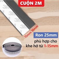 Gioăng cao su dán khe hở cửa, miếng dán khe hở chân cửa ngăn bụi chống nước chống côn trùng - Cao 25mm Xám,Cuộn 2 mét