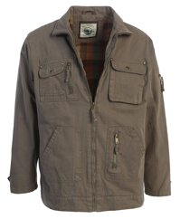 Gioberti Men's Casual Outerwear Twill Multi Pocket Cargo Shirt Jacket