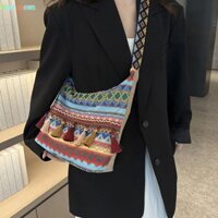 Giới HẠN HIỂN THỊ Túi đeo chéo phong cách dân tộc Túi đeo chéo Vintage ngoài trời