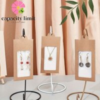 Giới HẠN NĂNG LƯỢNG 20 CÁI Hộp trưng bày trang sức bằng giấy Kraft, Hộp quà tặng Vật tư đóng gói Hộp gói trang sức, DIY Với cửa sổ trong suốt Vòng cổ Thẻ trưng bày Ngày lễ tình nhân