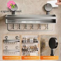 Giới HẠN NĂNG LƯỢNG Kệ đựng vòi hoa sen, Giá đựng cốc hút không đục lỗ bằng thép Carbon, Giỏ đựng đồ treo tường chịu lực mạnh Giá đựng dầu gội góc
