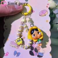 Giới HẠN PURE Wings Labubu Key Ring Silica Gel Cặp đôi sáng tạo