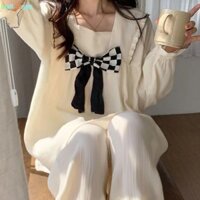 Giới HẠN SHOW Bộ đồ ngủ lưới dành cho nữ Houndstooth Soft Girl