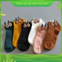 【Giới hạn thời gian đặc biệt-Thẩm mỹ nội thất Việt Nam】Phim hoạt hình tai thỏ Hàn Quốc đáng yêu bốn mùa eo thấp mắt ống vớ ngắn