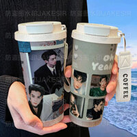 Giới hạn thời gian [Thêm chế độ uống tiện lợi] Wang Crane Hỗ trợ Bình giữ nhiệt ngoại vi Thép không gỉ 316 Dung tích lớn Ống hút Cốc nước ô tô Cốc cà phê nam nữ Thương hiệu mới