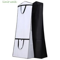 Giới HẠN WALK Che Bụi Váy Cưới Bảo Vệ Chống Bụi Có Thể Gập Lại Túi Xách Cô Dâu Áo Gusset Có Dây Kéo Lớn