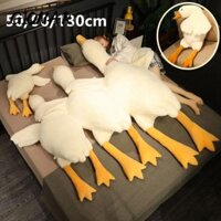 GIONAR Búp bê gối ngỗng, Thảm nhồi bông lông ngỗng hoạt hình, Bông PP sang trọng màu trắng lớn Động vật sang trọng gia đình