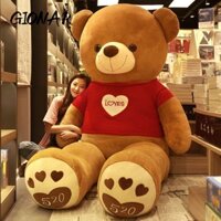 GIONAR Đồ chơi nhồi bông gấu bông, Gối gấu bông khổng lồ màu hồng nâu, Đệm Sofa Cotton PP mềm lấp đầy 80CM