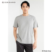 GIORDANO Áo thun ngắn tay trơn Cotton nam GIRDANO NAM 0 01022250