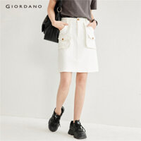 GIORDANO WOMEN Cargo pockets twill skirt 18464613