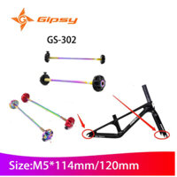 Gipsy 302 Phuộc Trước Carbon Khung Xe Đạp Bánh Xe Trung Tâm Khóa Vít M5 * 102 / 120mm Trượt Xe Tay Ga Hợp Kim Titan Xe Đạp Hub papabike Phần