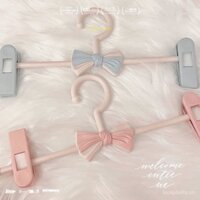 Girl heart hanger bowknot ladies clothespin trang trí ký túc xá giá phơi đồ gia dụng liền mạch anti-