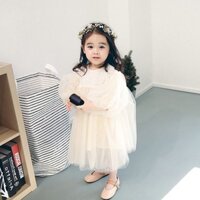 Girl's dress Korean style bubble sleeve gauze dress Princess dress dress 22 spring and summer new foreign trade children's clothing 7HXQ