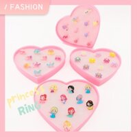 Girls Ring Cute Cartoon Baby Birthday Kindergarten Kids Gifts Toy Princess Ring(10Pcs)