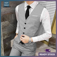Giữ Áo Vest màu trơn Slim Fit Áo Vest nam Slim Fit Formal Suit Vest Cổ chữ V Không tay Groomsman Áo ghi lê màu trơn bảo hộ lao động bán chạy nhất