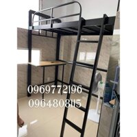 Giường 1 tầng thiết kế kèm bàn học ngang 1m
