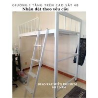 Giường 1 tầng trên cao ngang 80cm,1m,1m2,1m4,1m6x2m tiết kiệm không gian nhỏ gọn cứng cáp ,new100% bao lắp ráp HCM