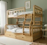 Giường 2 Tầng 1m8 Giá Rẻ 442T | Giường Tầng Trẻ Em Hiện Đại