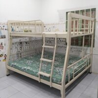 Giường 2 tầng bằng sắt hộp vuông, kích thước 1m4 x 1m6 dài 2m.
