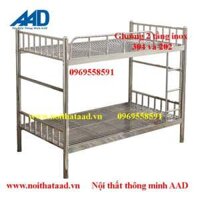 Giường 2 tầng inox rộng 90cm, 1m2, 1m5 GTA202304