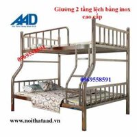 Giường 2 tầng lệch 90cm / 1m2 / 1m5 / 1m8 làm bằng inox GTA2023041
