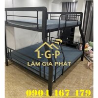 Giường 2 tầng sắt hộp đen mới ráp tận nhà khách giao nhanh