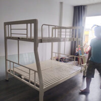Giường 2 tầng thông minh - giường ngủ tầng sắt hộp cao cấp chịu lực tốt.