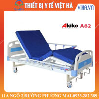 Giường 2 tay quay 3 chức năng Akiko A82 - Giường Y Tế có bàn ăn, bô vệ sinh, cọc truyền dịch