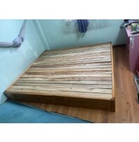 GIƯỜNG 4 VAI GỖ TRÀM BÔNG VÀNG 1M8