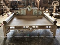 Giường Ba Thành Lối Cổ Gỗ Gụ Mật Hàng Cỡ Đại