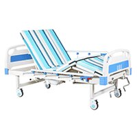 Giường bệnh nhân 2 tay quay có bô vệ sinh NKM - B02T