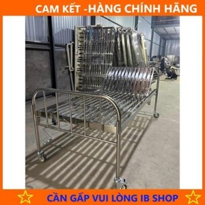 Giường bệnh nhân inox 1 tay quay