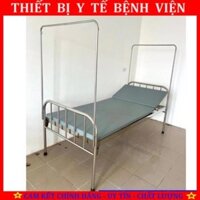 GIƯỜNG BỆNH NHÂN INOX KÈM NIỆM, giường chăm bệnh nhân có nâng lưng chính hãng - HÀNG HÃNG