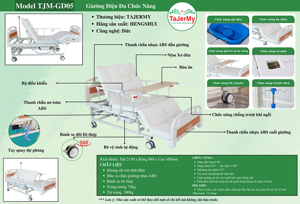 Giường bệnh sử dụng điện TAJERMY TJM-GD05