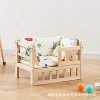 Giường cho chó bằng gỗ nguyên khối Giường gỗ Teddy hơn gấu trúc Giường dành cho chó nổi tiếng trên