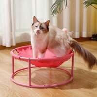 Giường cho mèo bốn mùa, tổ cho thú cưng, võng ngủ bằng sắt rèn tròn đôi cho mèo, ghế tựa có thể thá