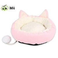 Giường cho mèo Giường làm dịu mèo Giường ngủ cho mèo Pom Pom Đồ chơi có thể giặt được Giường cho mèo trong nhà -M