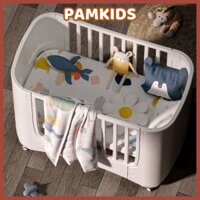 Giường Cũi Cho Bé PAMKIDS Nôi Cũi Trẻ Em Đa Năng 4 Chế Độ Linh Hoạt Điều Chỉnh An Toàn Cho Bé