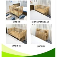 Giường- cũi gỗ quế cao cấp VieNoi ( kèm phụ kiện quây nệm)