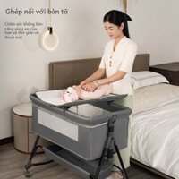 Giường Cũi Trẻ Em Có Thể Gập Lại Đa Chức Năng, Giường Nôi Trẻ Sơ Sinh Di Động Di Động, Giường Bé Phong Cách Châu Âu Ghép