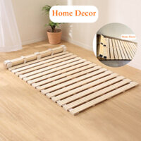 Giường Cuộn Trải Sàn Thông Minh Gập Gọn 1m - 1m8 x 2m, Giường Pallet Cuộn Gỗ Thông Cao Cấp