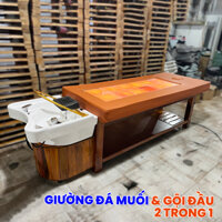 Giường đá muối gội đầu 2 trong 1