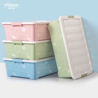 Giường Đáy Hộp Bảo Quản Lớn Dày Giường Nhựa Đáy Bao Hộp Bảo Quản Quần Áo Hộp Bảo Quản Quilt Hộp Bảo Quản Có Bánh Xe