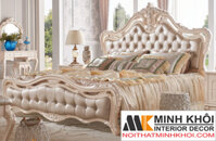 Giường Đẹp Cổ Điển Gỗ Công Nghiệp - GN1031