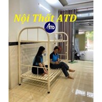 Giường đôi 2 tầng cho người lớn- giường tầng sắt giá rẻ 1m8 1m6 1m4 1m2 1m 80cm dài 2m lắp ráp nhanh chống