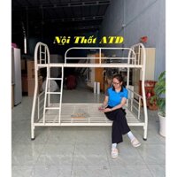 Giường đôi 2 tầng cho người lớn- giường tầng sắt giá rẻ 1m6 1m4 1m2 1m 80cm dài 2m lắp ráp dễ dàng.